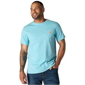 NWT Carhartt Force Relaxed Fit Midweight Pocket T-Shirt in Dusted Aqua XL